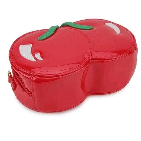 🔹️Cherry  Glitter Leaf Decor Cherry Design Chain Novelty Bag  pre-owned ✨️🍒 - Picture 7 of 8